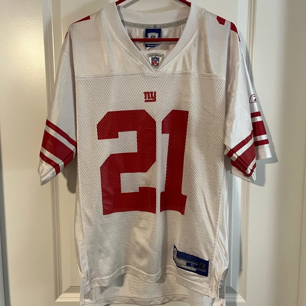Reebok NFL White New York Giants Jersey- Tiki Barber #21 - Picture 1 of 7